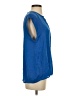 Zara Basic Solid Blue Sleeveless Blouse Size S - photo 4