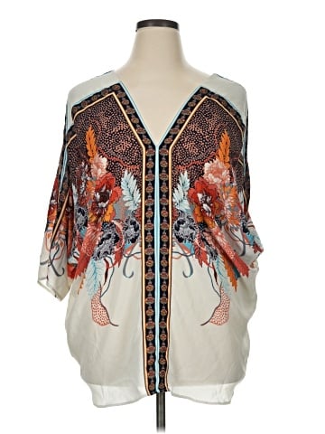 Rose + Olive 3/4 Sleeve Blouse (view 1)