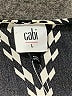 CAbi 100% Polyester Print Black Casual Dress Size L - photo 7