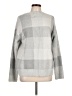 Ann Taylor Checkered-gingham Gray Turtleneck Sweater Size L - photo 1