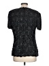 Papell Boutique Evening 100% Silk Silver Short Sleeve Top Size L - photo 2