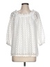 Sara Campbell 100% Polyester White 3/4 Sleeve Blouse Size L - photo 1
