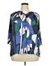 Collective Concepts Color Block Blue 3/4 Sleeve Blouse Size 2X - photo 1