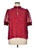 Evereve 100% Polyester Burgundy Short Sleeve Blouse Size XL - photo 1
