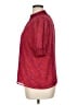 Evereve 100% Polyester Burgundy Short Sleeve Blouse Size XL - photo 5