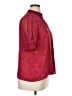 Evereve 100% Polyester Burgundy Short Sleeve Blouse Size XL - photo 4