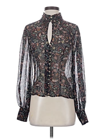 Nicholas Long Sleeve Silk Top (view 1)
