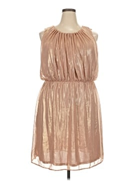 worthington gold dress Worthington Women's Metallic V-Neck Sleeveless Tie-Back Gold Dress Size Medium