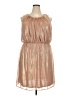 Worthington 100% Polyester Metallic Tan Cocktail Dress Size 20 - photo 1