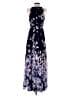 Betsy & Adam 100% Polyester Floral Blue Purple Cocktail Dress Size 4 - photo 2