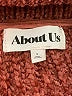 About Us 100% Polyester Tweed Red Turtleneck Sweater Size S - photo 7