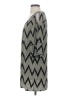 Glam 100% Polyester Chevron-herringbone Gray Casual Dress Size S - photo 5