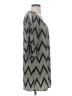 Glam 100% Polyester Chevron-herringbone Gray Casual Dress Size S - photo 4