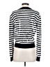 Michael Kors Collection 100% Wool Stripes Silver Black Wool Pullover Sweater Size S - photo 2