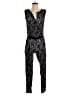 Jessica Simpson 100% Polyester Paisley Black Jumpsuit Size S - photo 1