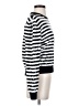 Michael Kors Collection 100% Wool Stripes Silver Black Wool Pullover Sweater Size S - photo 4