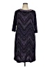 Catherines Chevron-herringbone Purple Casual Dress Size 0X - photo 1