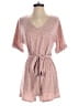 West Kei Hearts Pink Brown Romper Size XS - photo 1