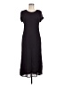 Eddie Bauer 100% Rayon Solid Black Casual Dress Size 8 Petite - photo 1