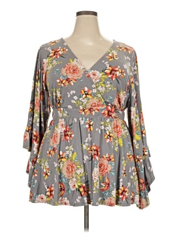 Torrid 3/4 Sleeve Blouse (view 1)