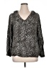 Talbots Animal Print Gray 3/4 Sleeve Blouse Size XL - photo 1