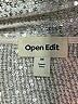 Open Edit Metallic Silver Long Sleeve Blouse Size M - photo 7