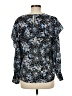 Parker 100% Polyester Blue Long Sleeve Blouse Size M - photo 2