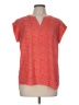 Hilary Radley 100% Polyester Red Short Sleeve Top Size M - photo 1
