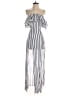 LoveRiche 100% Polyester Stripes White Blue Jumpsuit Size S - photo 1