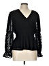 Ember 100% Polyester Black Long Sleeve Blouse Size L - photo 1