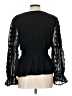 Ember 100% Polyester Black Long Sleeve Blouse Size L - photo 2