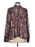 Olivaceous 100% Polyester Paisley Purple Long Sleeve Blouse Size L - photo 1