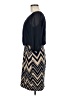 En Focus Studio 100% Polyester Chevron-herringbone Blue Cocktail Dress Size 8 - photo 5