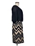 En Focus Studio 100% Polyester Chevron-herringbone Blue Cocktail Dress Size 8 - photo 4