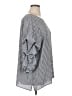 Investments Houndstooth Silver 3/4 Sleeve Blouse Size XL - photo 4