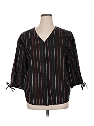 Garnet Hill 3/4 Sleeve Blouse (view 1)