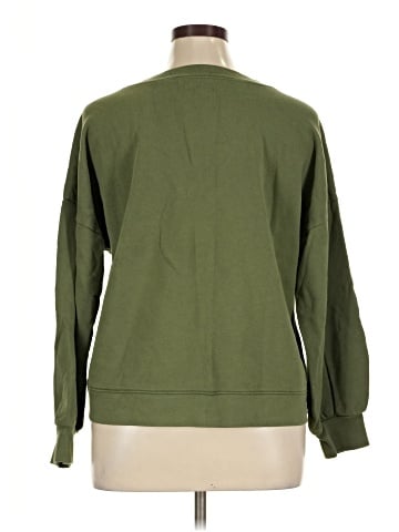 Madewell (Re)sourced Cotton V-Neck Sweatshirt (view 2)