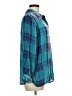 Soft Surroundings Plaid Teal Long Sleeve Blouse Size M (petite) - photo 4