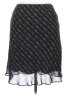 George 100% Polyester Chevron-herringbone Black Casual Skirt Size 14 - photo 2