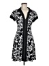 Connected Apparel Graphic Black Casual Dress Size 6 Petite - photo 1