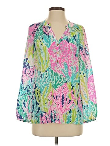 Lilly Pulitzer Long Sleeve Silk Top (view 1)