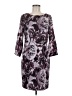 Ann Taylor 100% Polyester Print Purple Cocktail Dress Size 8 - photo 1