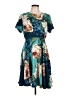 Corey Lynn Calter 100% Polyester Floral Teal Casual Dress Size 12 - photo 1