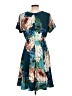 Corey Lynn Calter 100% Polyester Floral Teal Casual Dress Size 12 - photo 2