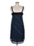 Trouve 100% Polyester Graphic Blue Cocktail Dress Size M - photo 2