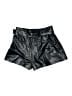 Zara 100% Polyester Metallic Black Shorts Size L - photo 2