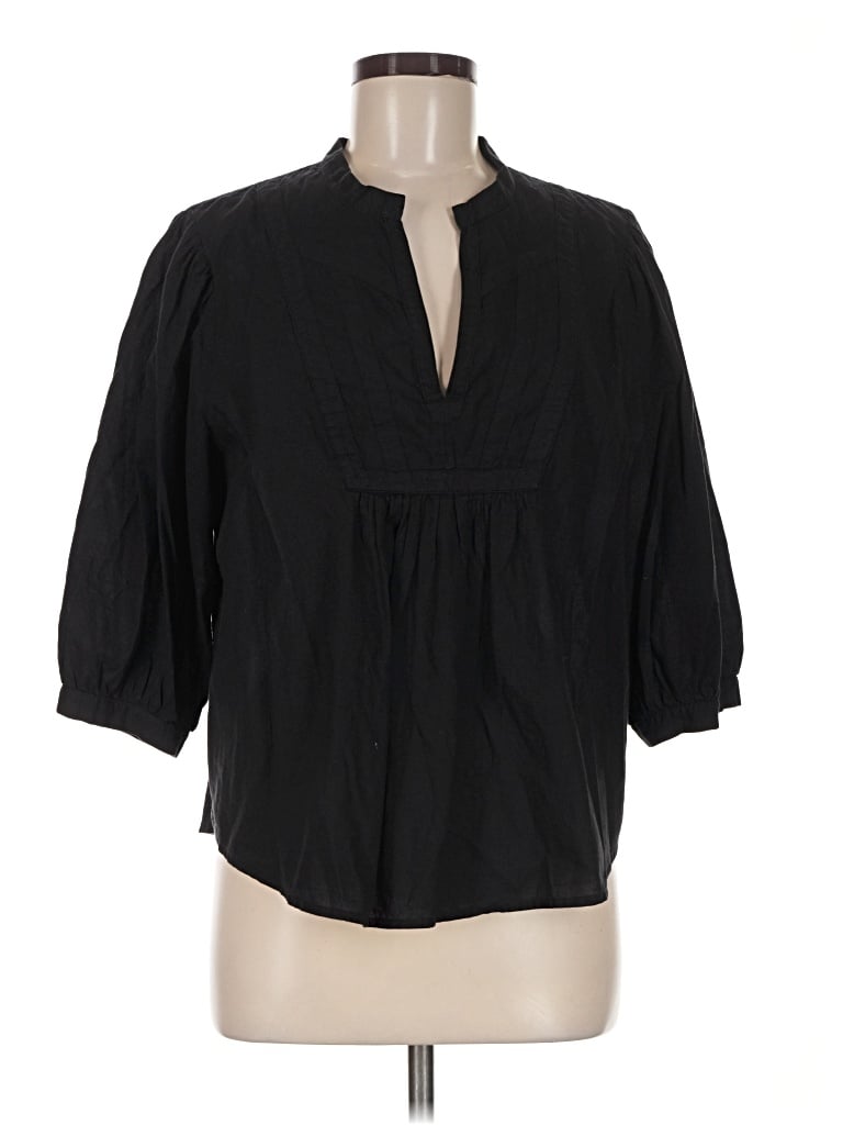 Pre-owned Xirena 3/4 Sleeve Blouse In Black