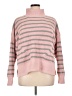 Crown & Ivy 100% Polyester Stripes Pink Turtleneck Sweater Size XL - photo 1
