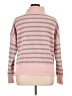 Crown & Ivy 100% Polyester Stripes Pink Turtleneck Sweater Size XL - photo 2