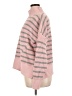 Crown & Ivy 100% Polyester Stripes Pink Turtleneck Sweater Size XL - photo 5